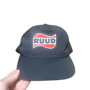 RUUD Black and Red Trucker Hat. Vintage.